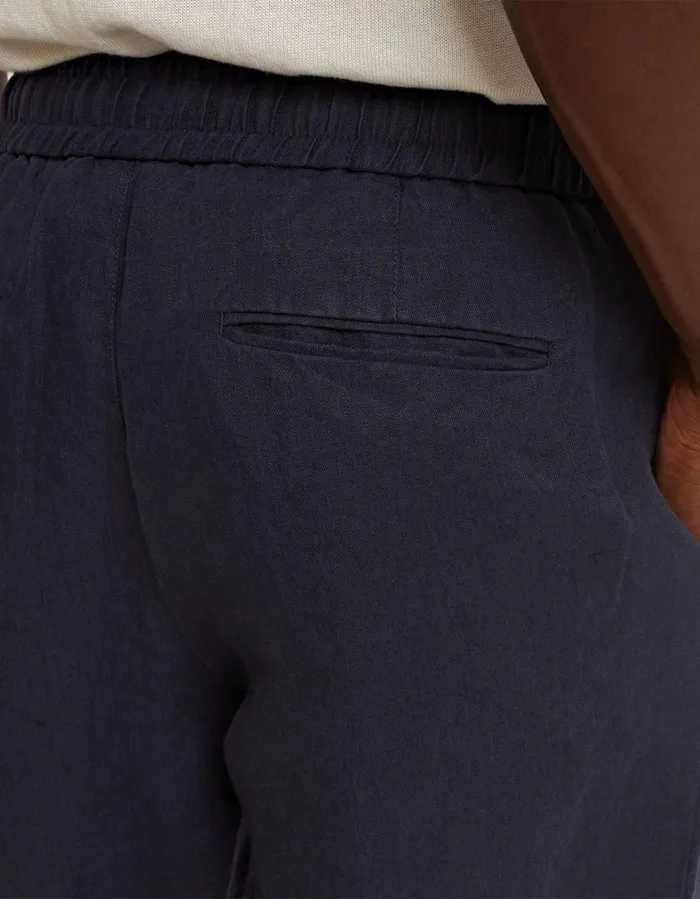 Men Orlebar Brown Trousers Cornell Linen Night Iris