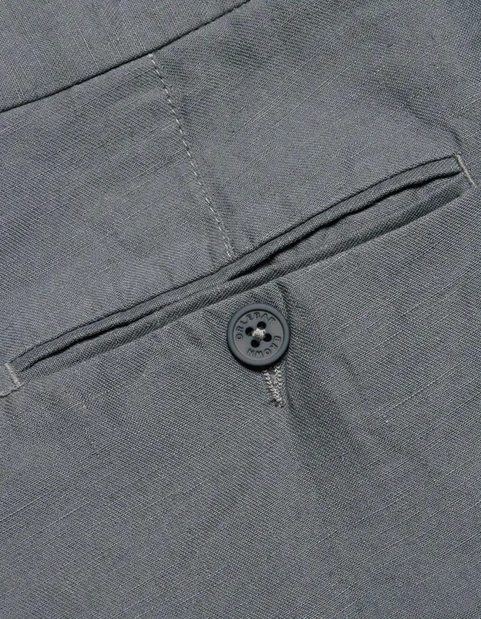 Men Orlebar Brown Trousers Griffon Linen Granite