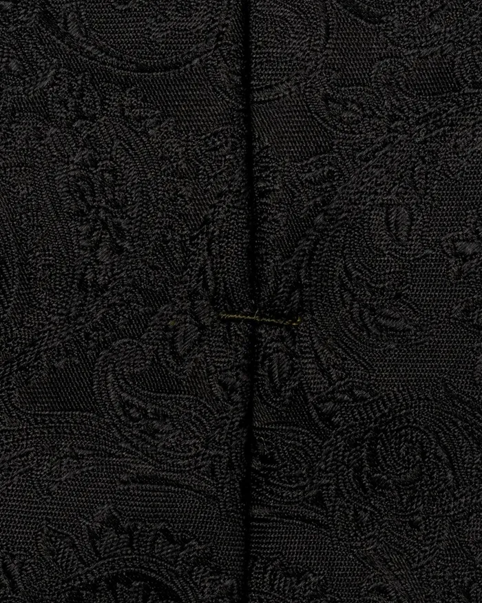 Men Paisley Woven Silk Tie Black Eton Ties Men Paisley Woven Silk Tie Black Eton Ties