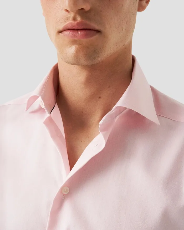 Men Pink Signature Twill Shirt Pink Eton Dress Shirts Men Pink Signature Twill Shirt Pink Eton Dress Shirts