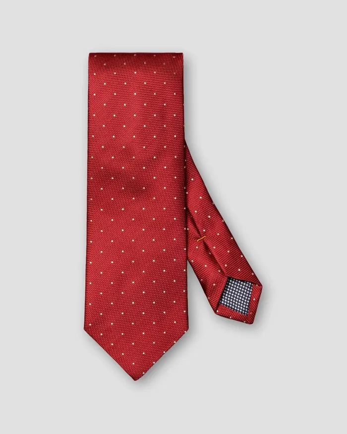Men Polka Dot Woven Silk Tie Red Eton Ties Men Polka Dot Woven Silk Tie Red Eton Ties