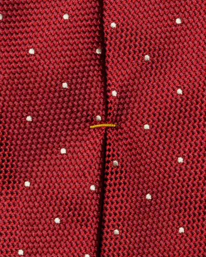 Men Polka Dot Woven Silk Tie Red Eton Ties Men Polka Dot Woven Silk Tie Red Eton Ties