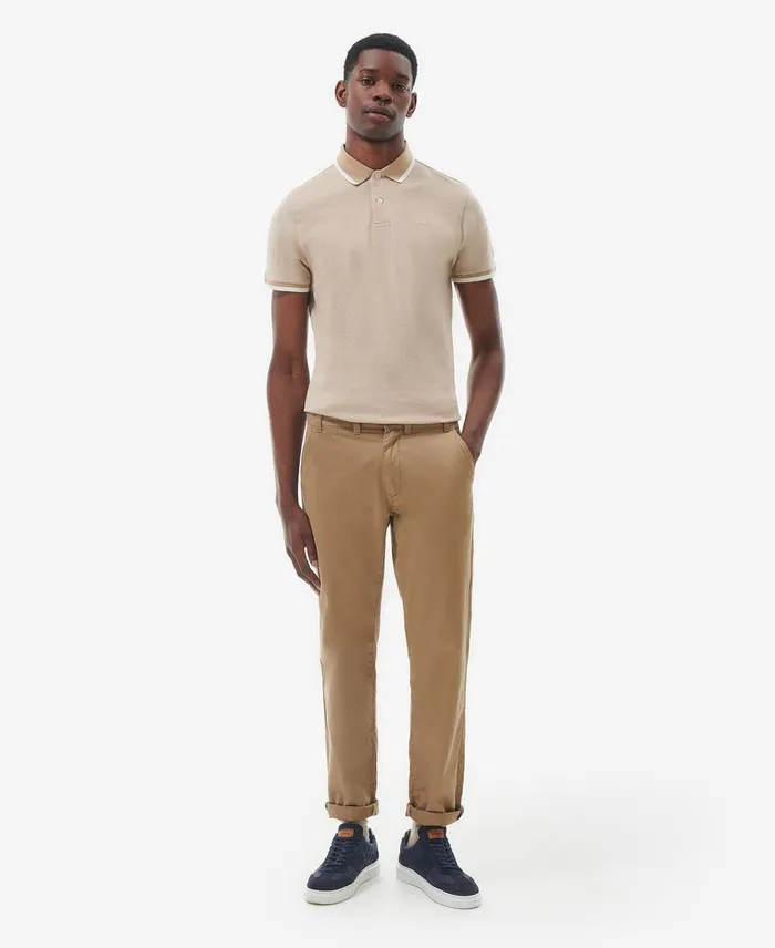 Men Polo Shirts Barbour Barnard Polo Shirt Cornstalk Men Polo Shirts Barbour Barnard Polo Shirt Cornstalk