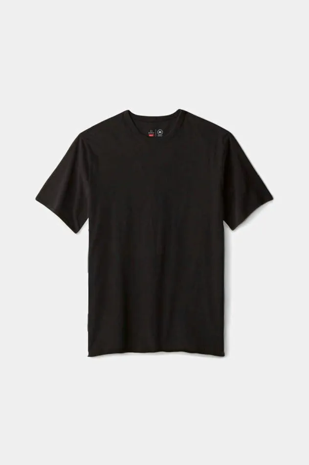Men Premium Cotton SS Tailored TShirt Black Brixton TShirts