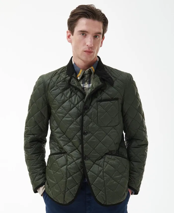 Men Quilted Jackets Barbour Modern Liddesdale Quilted Jacket Olive