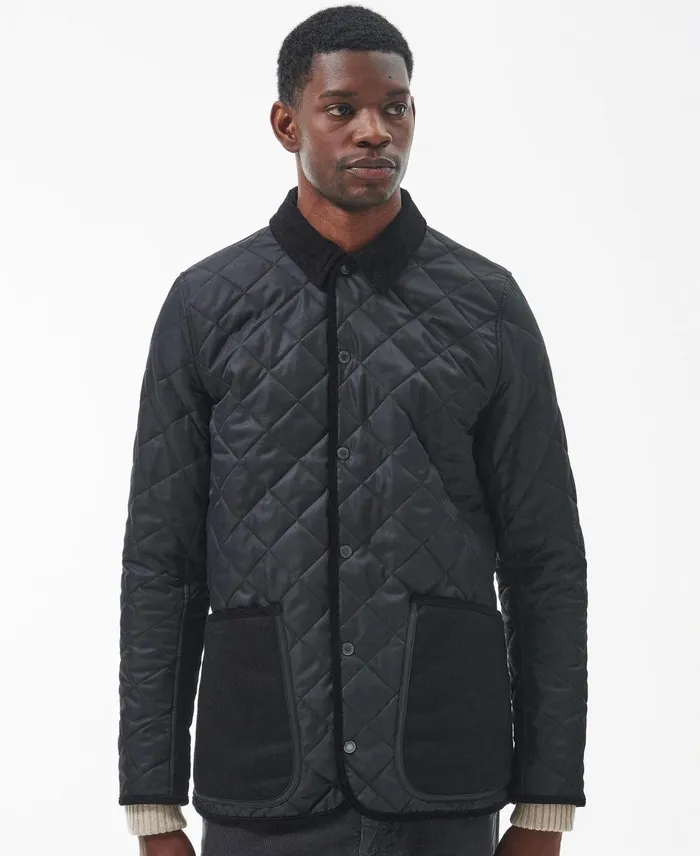 Men Quilted Jackets Barbour Orton Liddesdale Quilted Jacket Classic Black