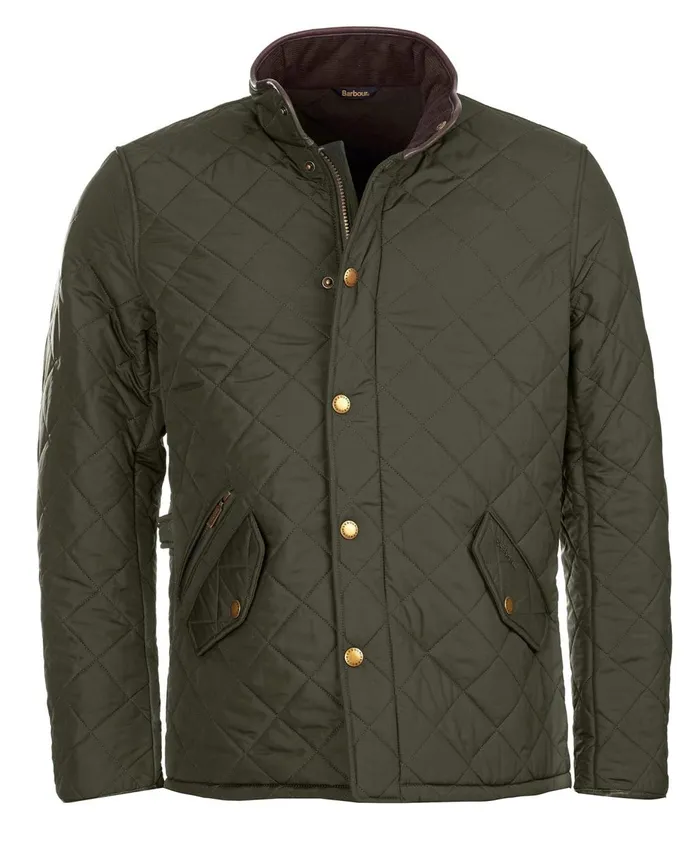 Men Quilted Jackets Barbour Powell Quilted Jacket Sage