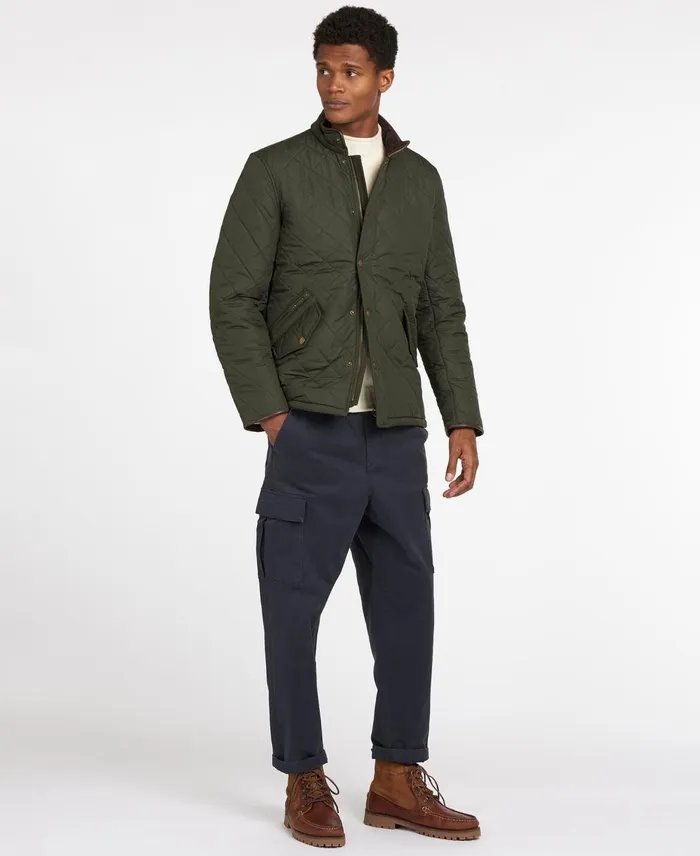 Men Quilted Jackets Barbour Powell Quilted Jacket Sage