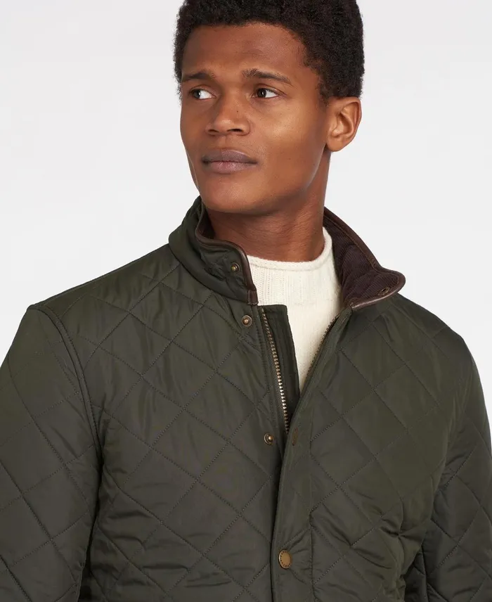 Men Quilted Jackets Barbour Powell Quilted Jacket Sage