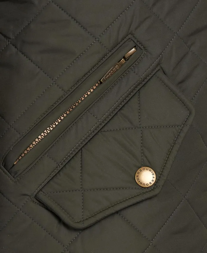 Men Quilted Jackets Barbour Powell Quilted Jacket Sage