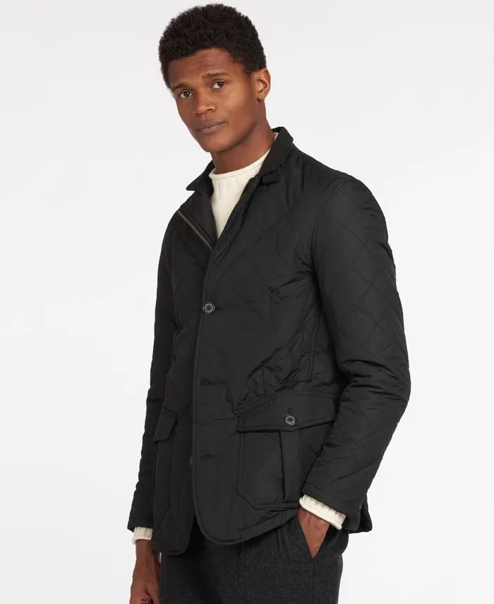 Men Quilted Jackets Barbour Quilted Lutz Jacket Navy
