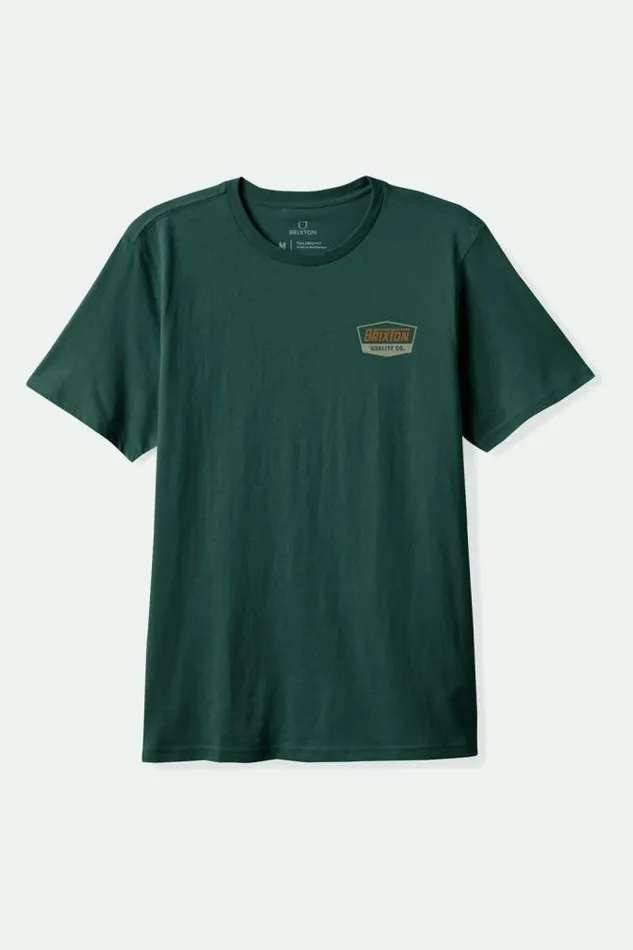 Men Regal SS Standard TShirt Deep Emeraldrustsand Brixton TShirts