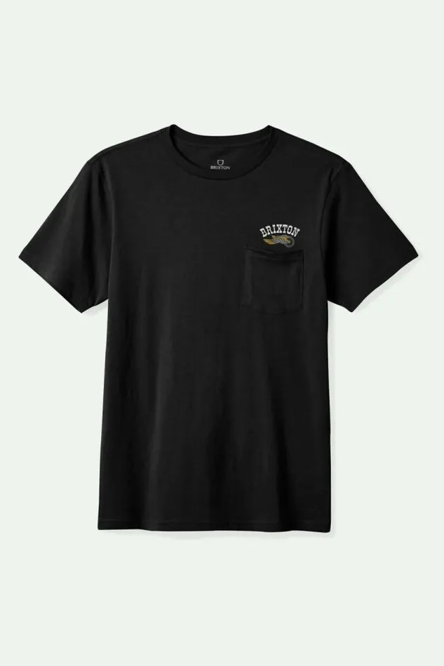 Men Roller SS Tailored Pocket TShirt Black Brixton TShirts