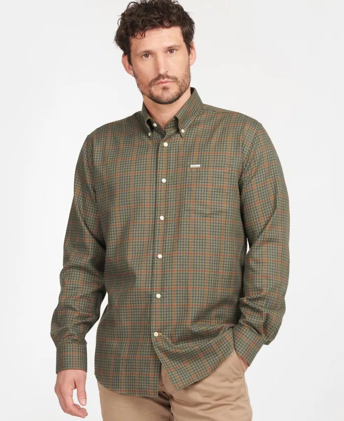 Men Shirts Barbour Henderson Thermo Weave Shirt Navy