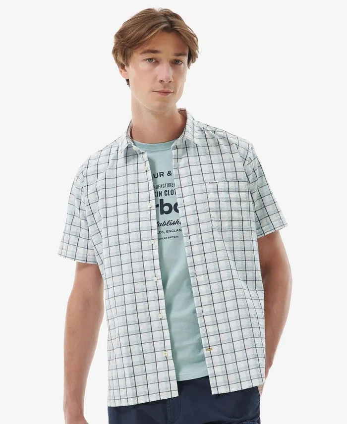 Men Shirts Barbour Margrave Summer Shirt Classic White