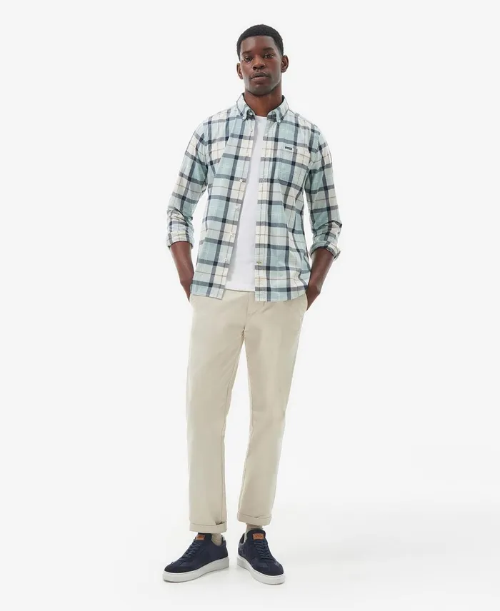 Men Shirts Barbour Rawley Tailored Shirt Blue Chalk Tartan Men Shirts Barbour Rawley Tailored Shirt Blue Chalk Tartan
