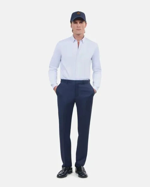 Men Shirts The Kooples Sky Blue Cotton Shirt With Classic Collar Light Blue