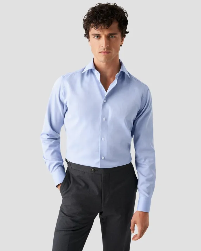 Men Sky Blue Giza 45 Shirt Blue Eton Dress Shirts