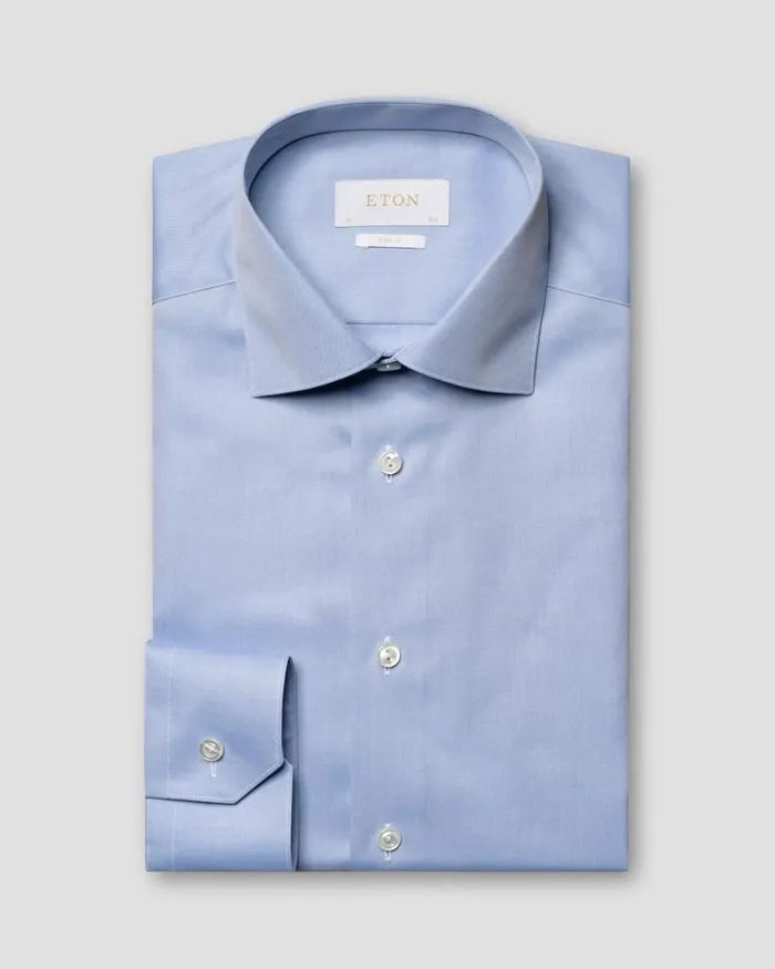 Men Sky Blue Giza 45 Shirt Blue Eton Dress Shirts