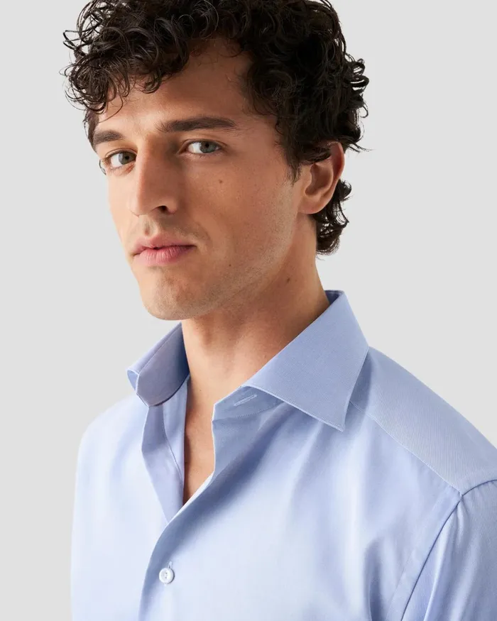 Men Sky Blue Giza 45 Shirt Blue Eton Dress Shirts