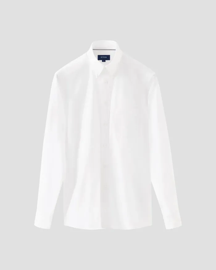 Men Solid Oxford Shirt White Eton Casual Shirts Men Solid Oxford Shirt White Eton Casual Shirts