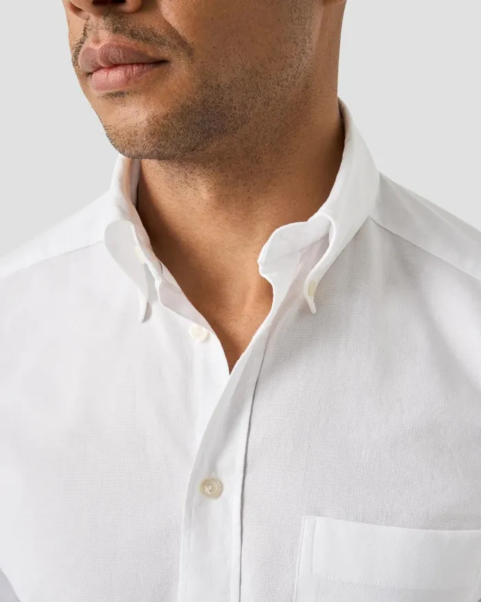 Men Solid Oxford Shirt White Eton Casual Shirts Men Solid Oxford Shirt White Eton Casual Shirts