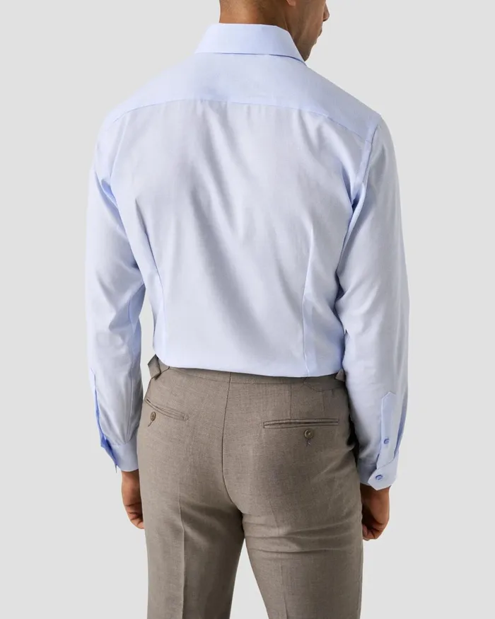 Men Solid Textured Twill Shirt Blue Eton Dress Shirts Men Solid Textured Twill Shirt Blue Eton Dress Shirts