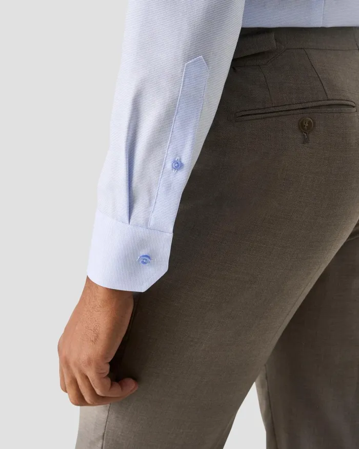 Men Solid Textured Twill Shirt Blue Eton Dress Shirts Men Solid Textured Twill Shirt Blue Eton Dress Shirts