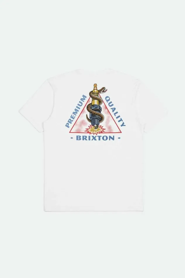 Men Sparky SS Tailored TShirt White Brixton TShirts