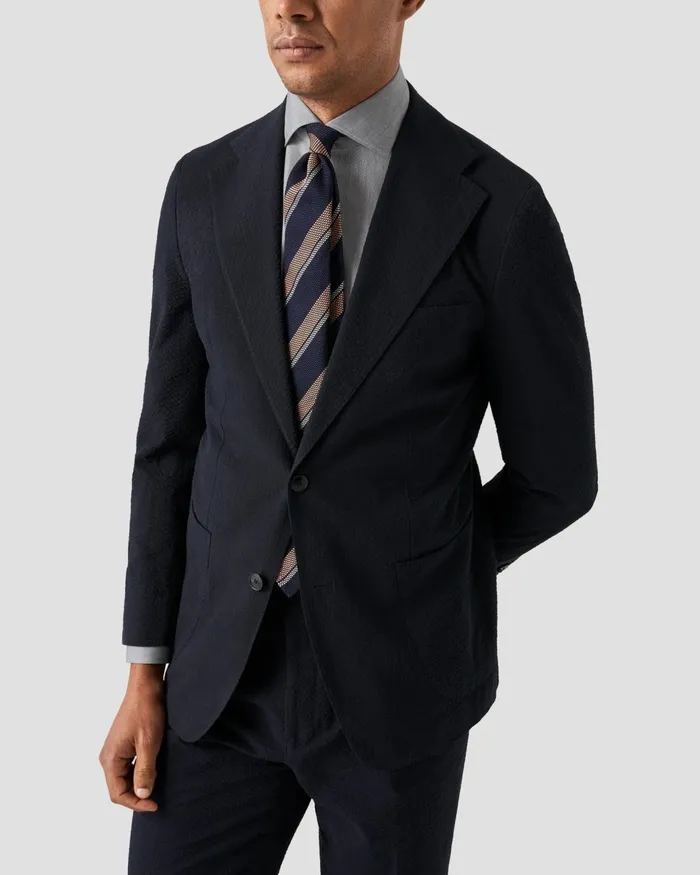 Men Striped Cotton Silk Shirt Blue Eton Casual Shirts Men Striped Cotton Silk Shirt Blue Eton Casual Shirts