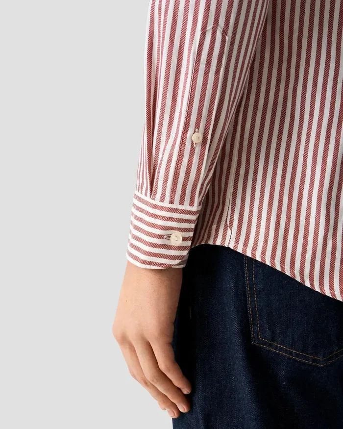Men Striped Royal Oxford Shirt Red Eton Casual Shirts Men Striped Royal Oxford Shirt Red Eton Casual Shirts