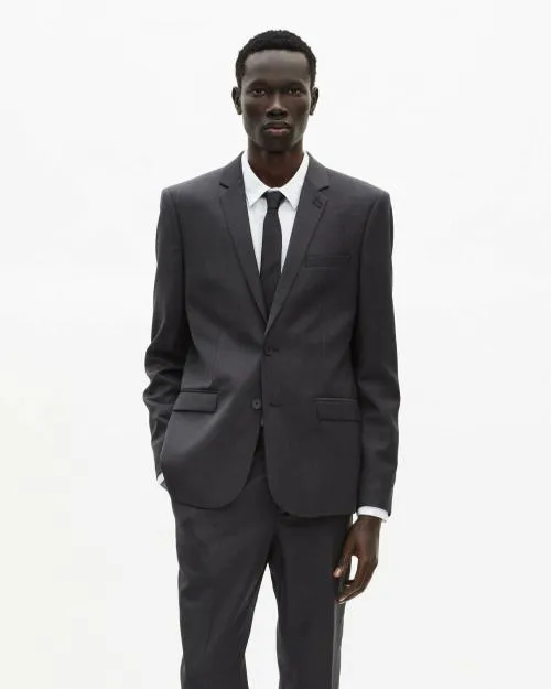 Men Suits The Kooples Gray Wool Suit Jacket Cinched Cut Grey