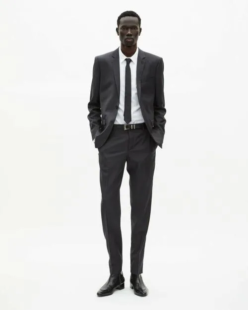 Men Suits The Kooples Gray Wool Suit Jacket Cinched Cut Grey