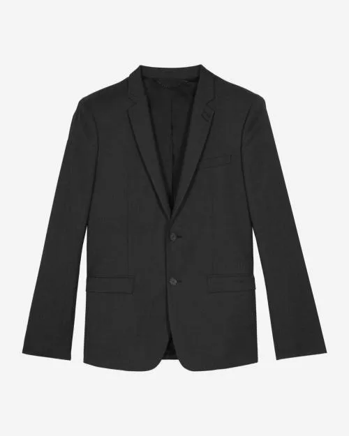 Men Suits The Kooples Gray Wool Suit Jacket Cinched Cut Grey
