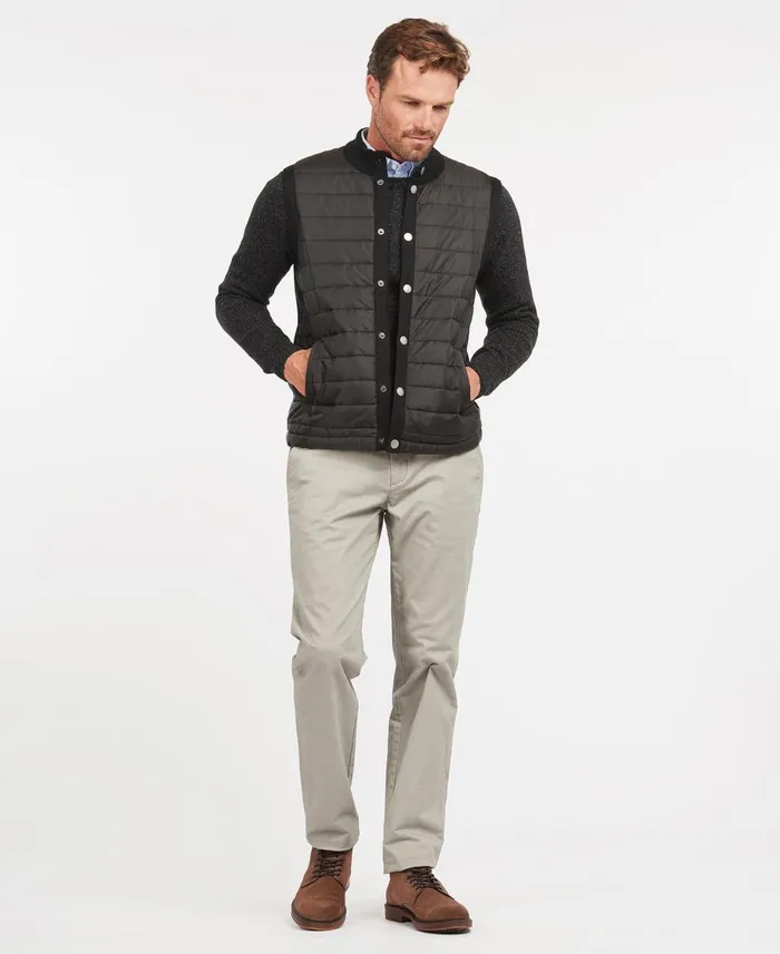 Men Sweaters Barbour Essential Gilet Charcoal Men Sweaters Barbour Essential Gilet Charcoal