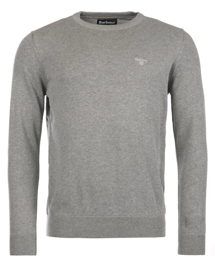 Men Sweaters Barbour Pima Cotton Crew Neck Sweater Antique White
