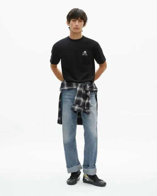 Men Tshirts The Kooples Black TShirt With Flocking Black