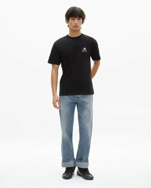 Men Tshirts The Kooples Black TShirt With Flocking Black