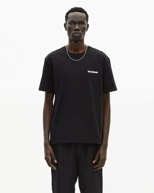 Men Tshirts The Kooples Black TShirt With Logo Serigraphy Black