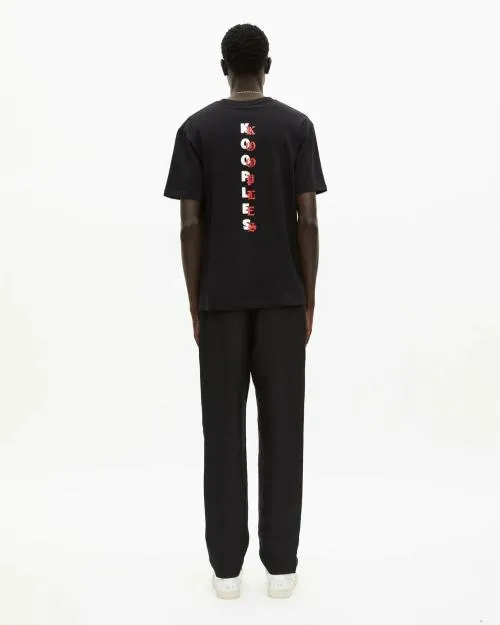 Men Tshirts The Kooples Black TShirt With Logo Serigraphy Black