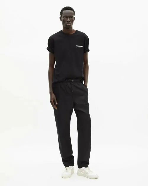 Men Tshirts The Kooples Black TShirt With Logo Serigraphy Black
