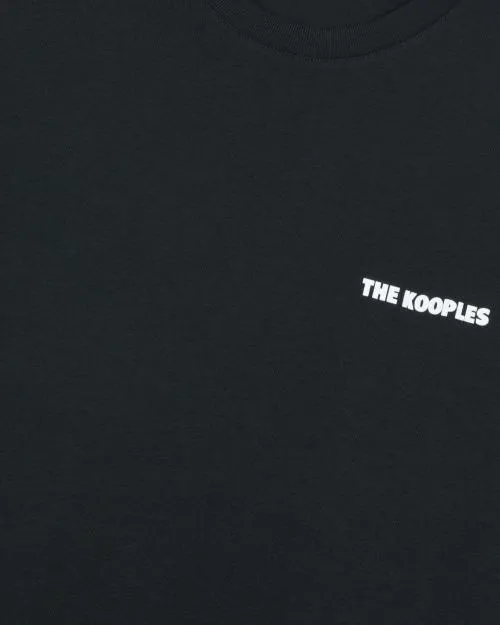 Men Tshirts The Kooples Black TShirt With Logo Serigraphy Black