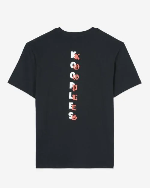 Men Tshirts The Kooples Black TShirt With Logo Serigraphy Black