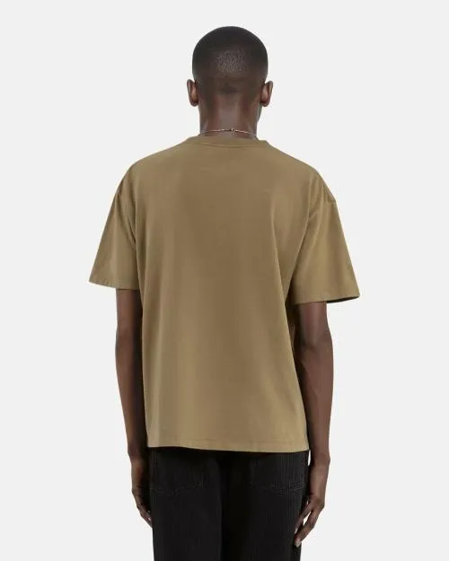 Men Tshirts The Kooples Brown Screen Print TShirt Light Brown