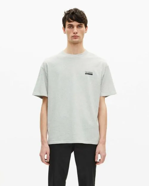 Men Tshirts The Kooples Gray Screen Print TShirt Light Grey Melange