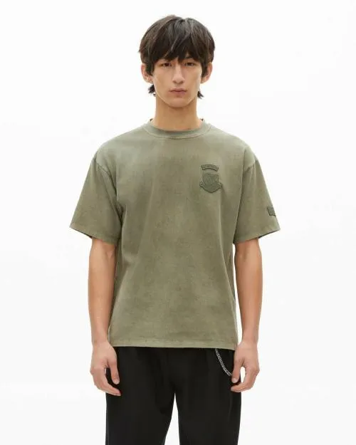 Men Tshirts The Kooples Khaki TShirt With Patches Kaki