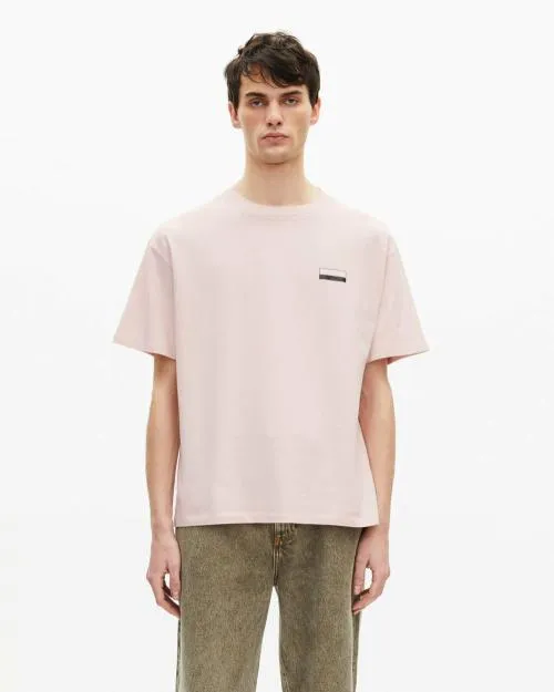 Men Tshirts The Kooples Pink Screen Print TShirt Lila