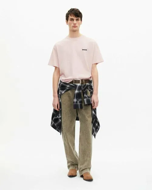 Men Tshirts The Kooples Pink Screen Print TShirt Lila
