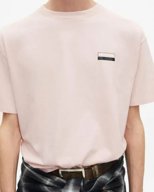 Men Tshirts The Kooples Pink Screen Print TShirt Lila