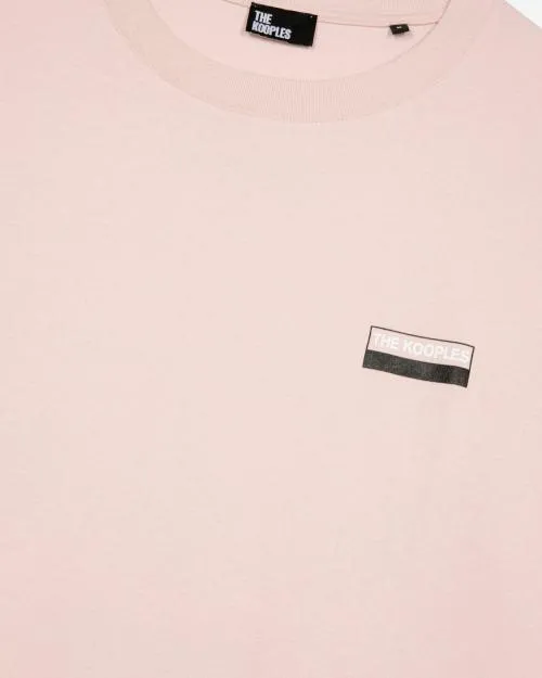 Men Tshirts The Kooples Pink Screen Print TShirt Lila